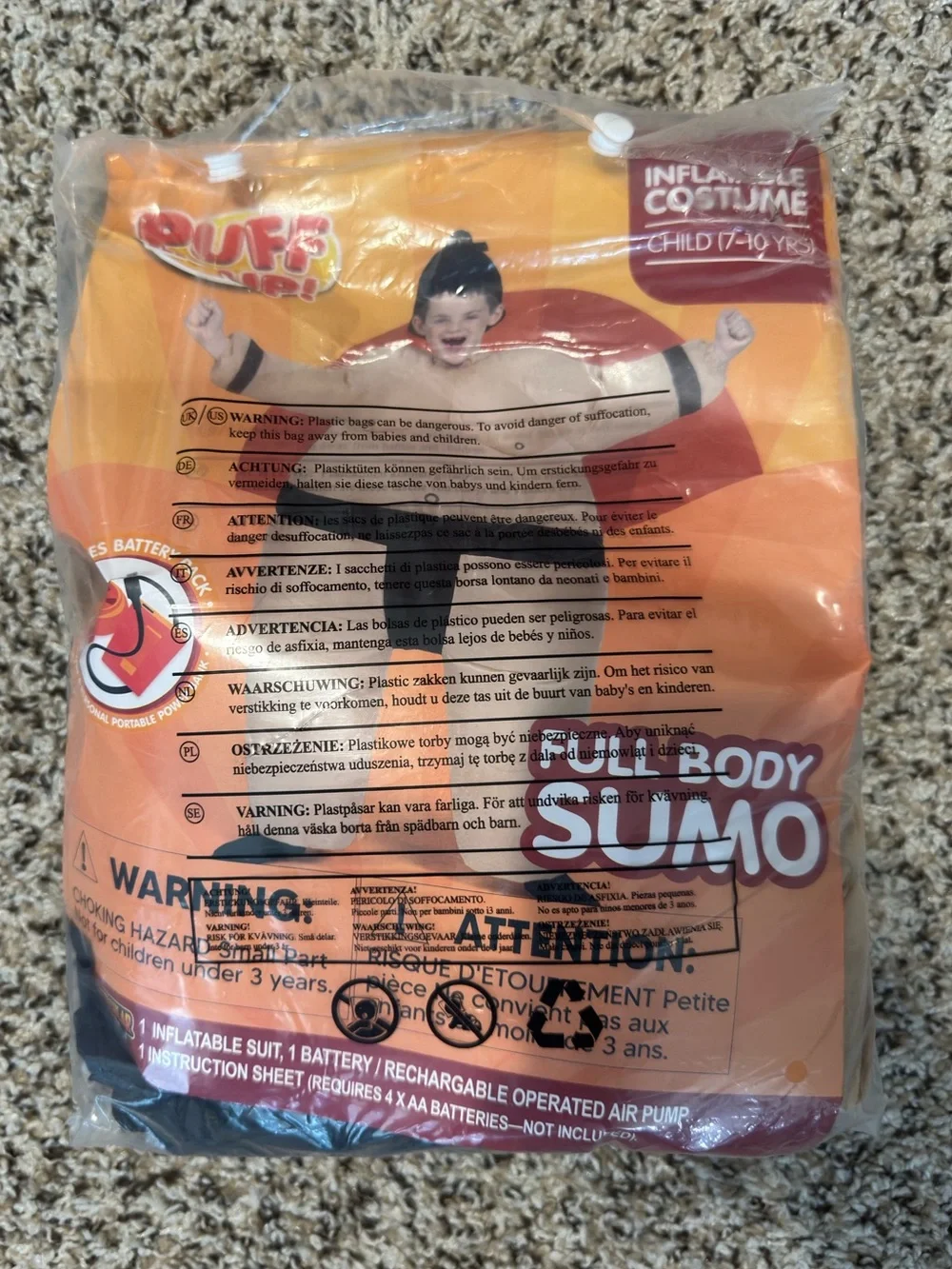 Kids Inflatable Full-Body Sumo Costume